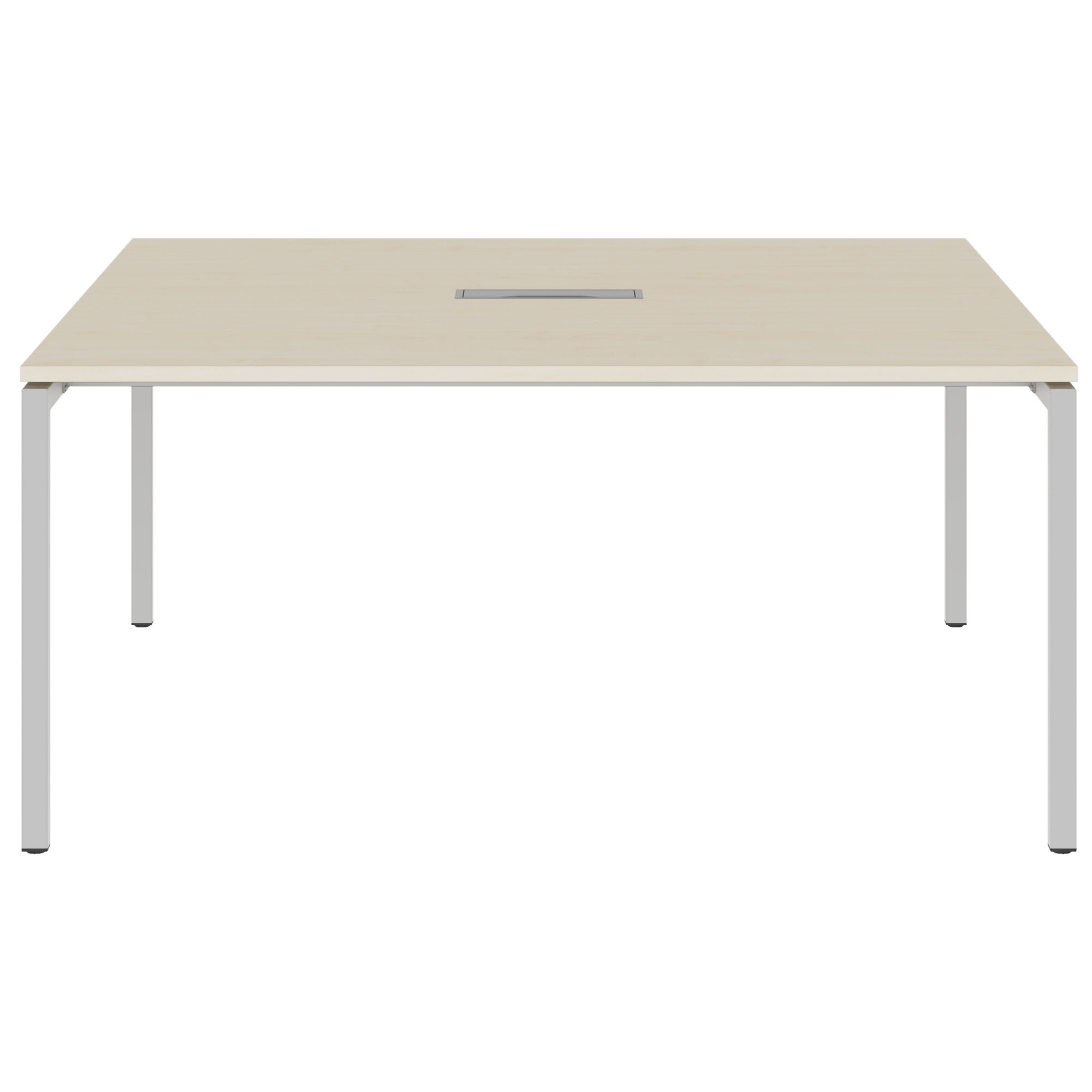 NOVA Conference table | 1600 x 1640 mm (6 - 8 people), electrified, maple - 2 Main Image