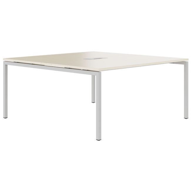 NOVA Konferenztisch | 1600 x 1640 mm (6 - 8 Personen), elektrifiziert, Ahorn