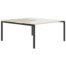 NOVA Konferenztisch | 1600 x 1640 mm (6 - 8 Personen), elektrifiziert, Ahorn