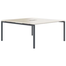 NOVA Konferenztisch | 1600 x 1640 mm (6 - 8 Personen), elektrifiziert, Ahorn