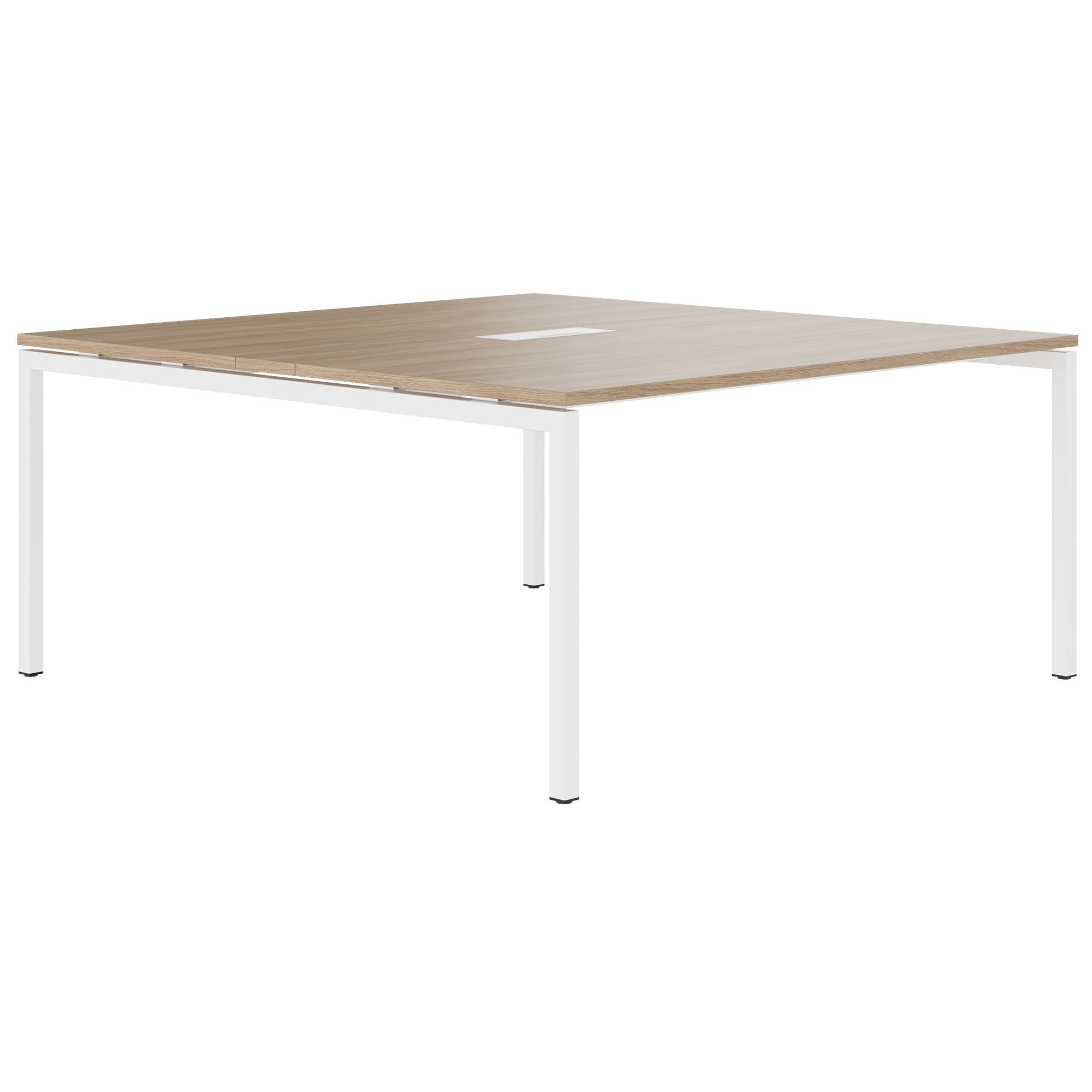 NOVA Conference table | 1600 x 1640 mm (6 - 8 people), electrified, amber oak - 1 Main Image
