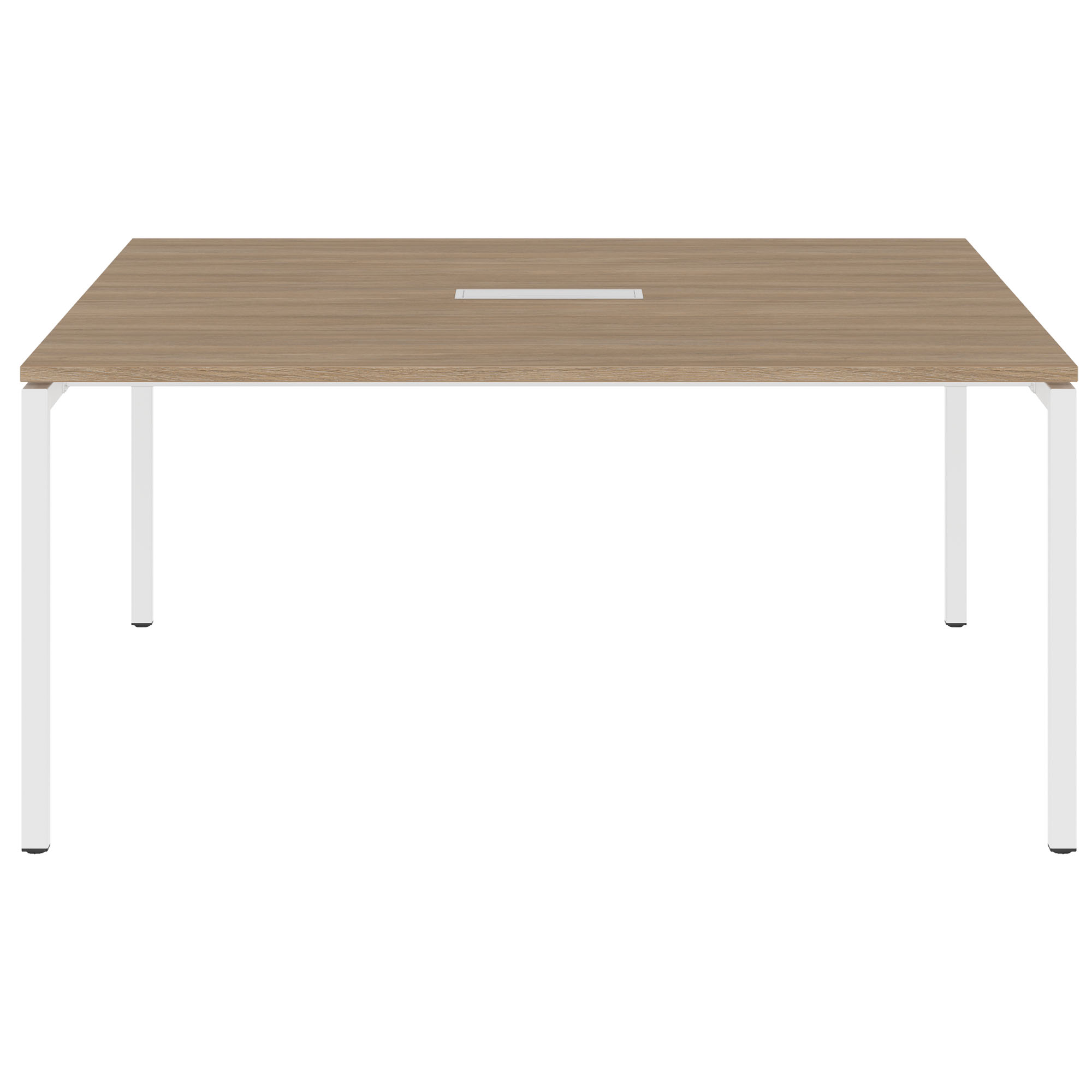 NOVA Conference table | 1600 x 1640 mm (6 - 8 people), electrified, amber oak - 2 Main Image