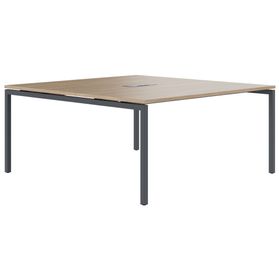 NOVA Konferenztisch | 1600 x 1640 mm (6 - 8 Personen), elektrifiziert, Bernsteineiche