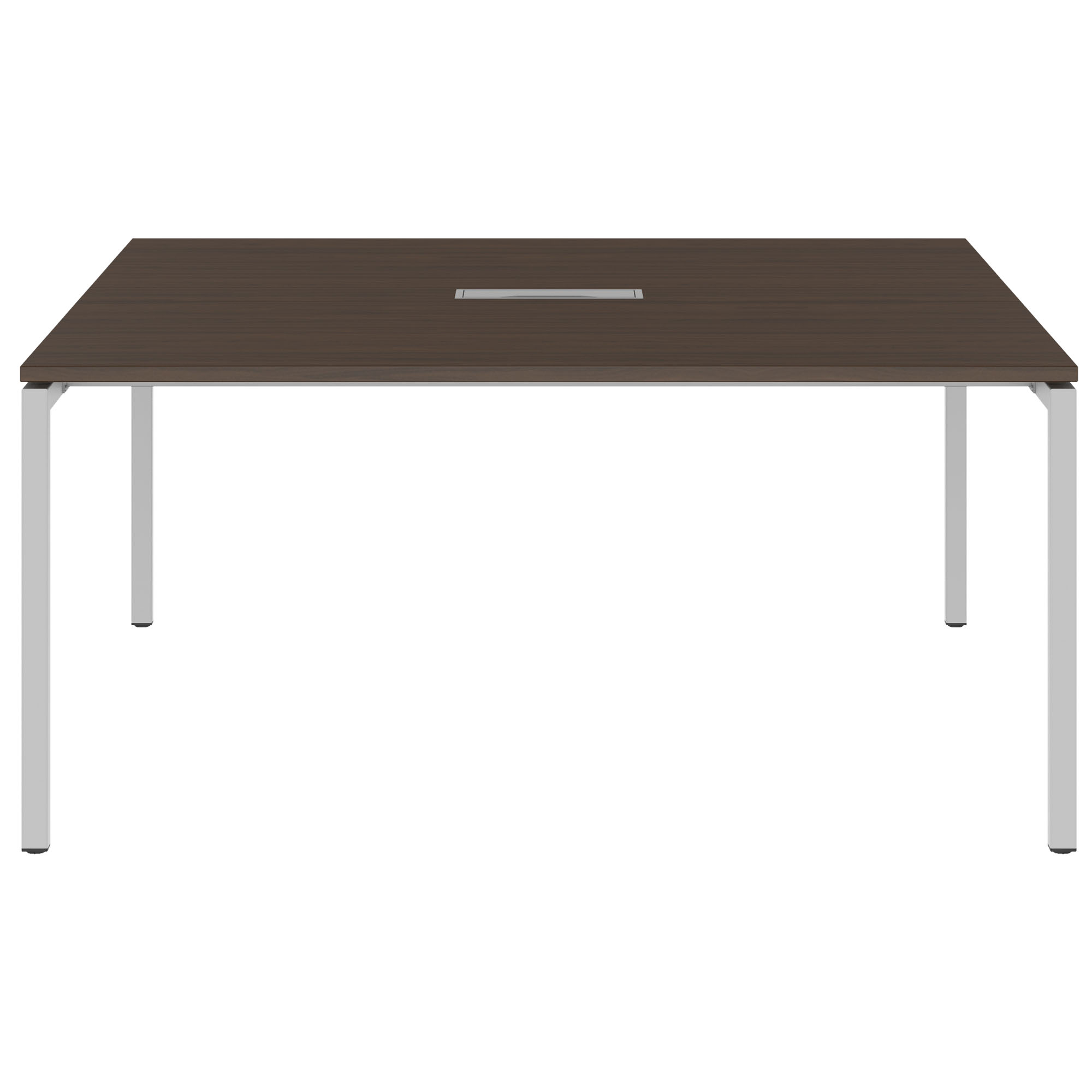 NOVA Konferenztisch | 1600 x 1640 mm (6 - 8 Personen), elektrifiziert, Nussbaum - 2 Main Image