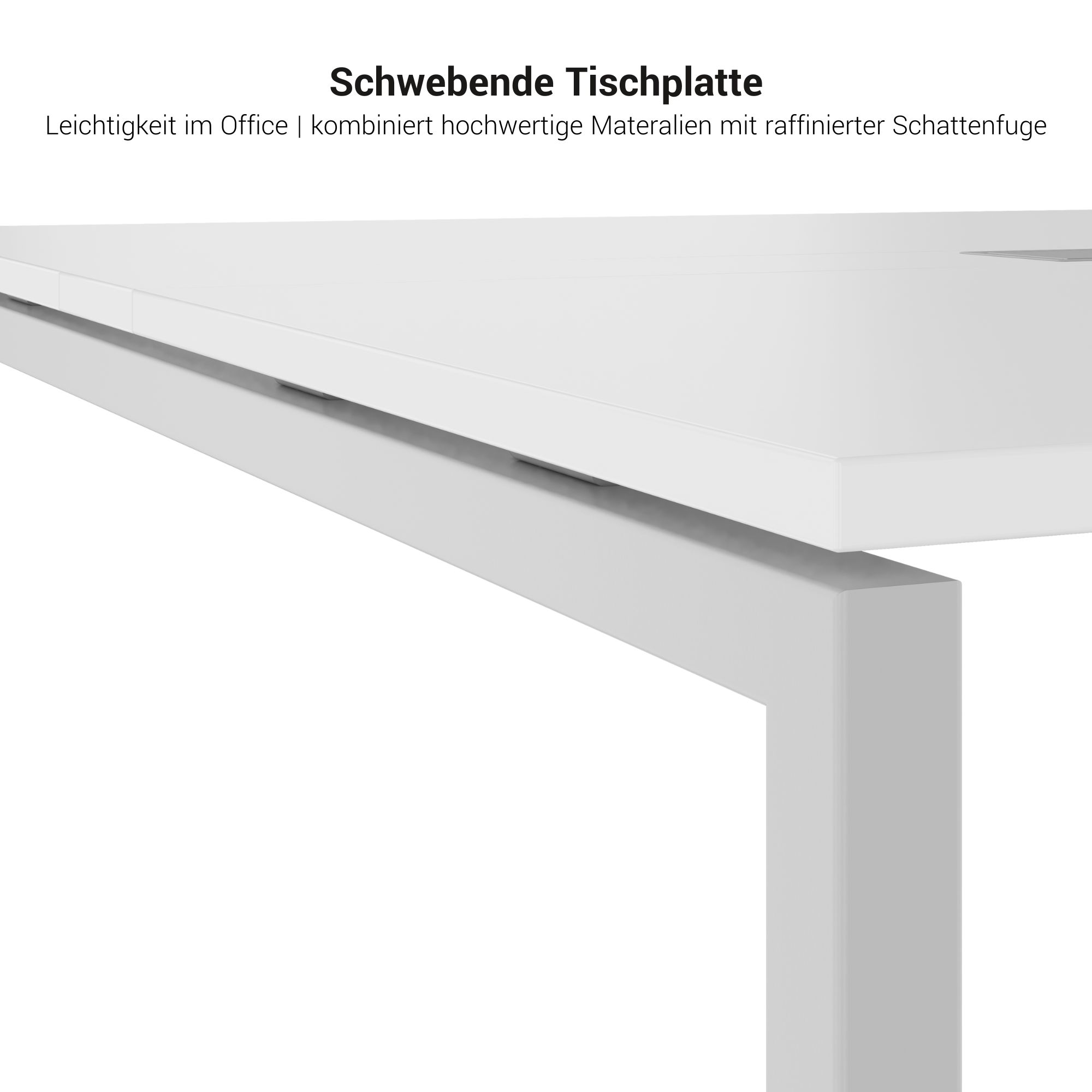 NOVA Konferenztisch | 1600 x 1640 mm (6 - 8 Personen), elektrifiziert, Nussbaum - 6 Main Image