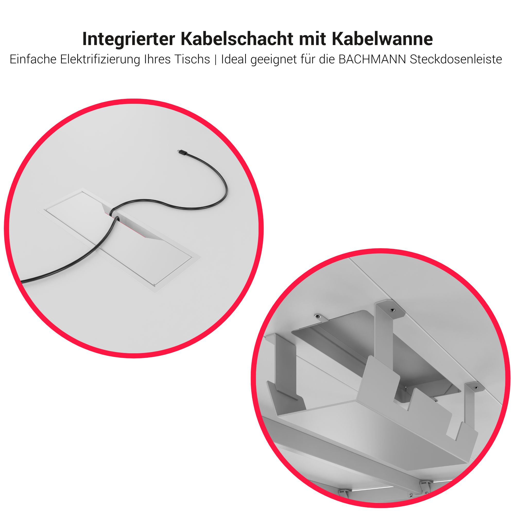 NOVA Konferenztisch | 1600 x 1640 mm (6 - 8 Personen), elektrifiziert, Nussbaum - 8 Main Image