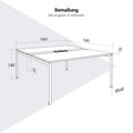 NOVA Konferenztisch | 1600 x 1640 mm (6 - 8 Personen), elektrifiziert, Weiß - 11 Thumbnail Image