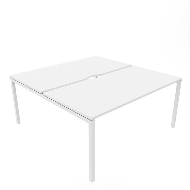 NOVA U Team-Schreibtisch | 1600 x 1640 mm, Weiß