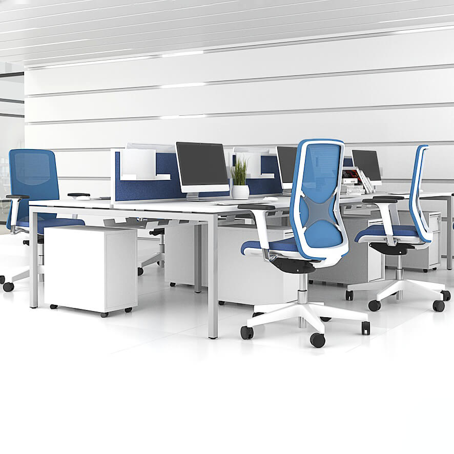 NOVA U Desk del team | 3200 x 1640 mm, bianco - 10 Main Image
