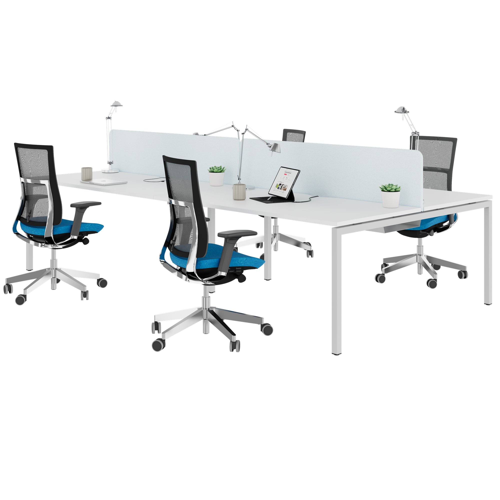 NOVA U Desk del team | 3200 x 1640 mm, bianco - 2 Main Image