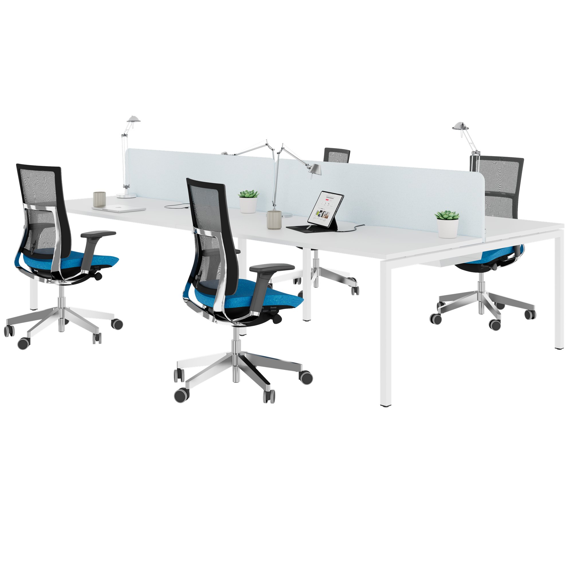 NOVA U Desk del team | 3200 x 1640 mm, bianco - 4 Main Image