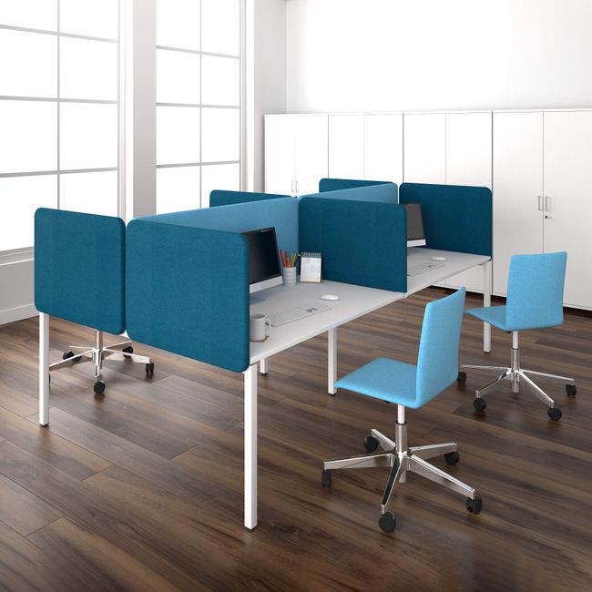 NOVA U Team-Schreibtisch | 3200 x 1640 mm, Weiß