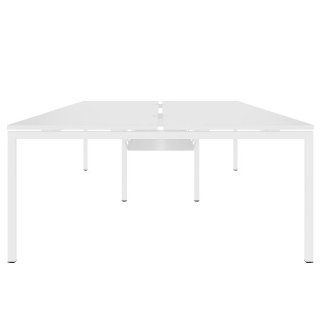 NOVA U Team-Schreibtisch | 3200 x 1640 mm, Weiß