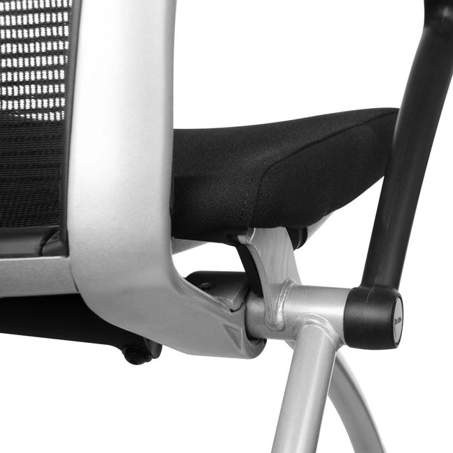 VIENA Besucherstuhl | Rollbar, Schwarz / Silber