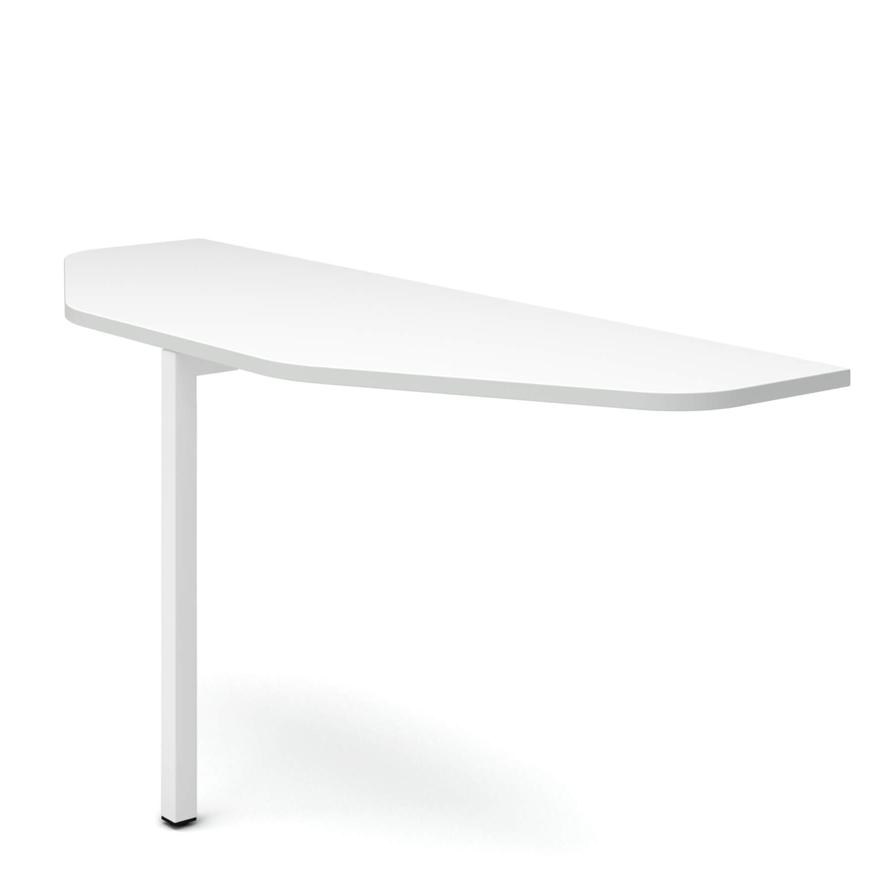 NOVA U Meeting Table Extension | 1640 x 600 mm, White - 1 Main Image