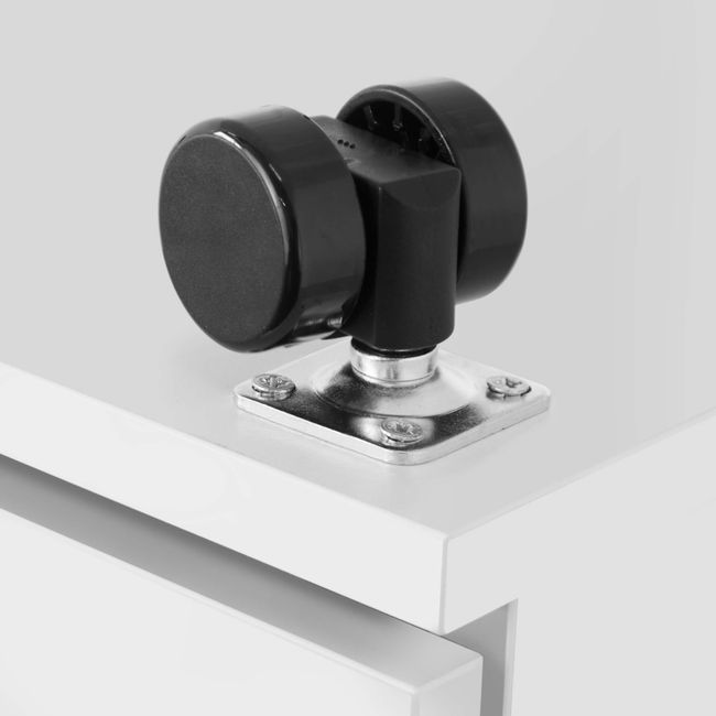 OPTIMA Rollcontainer | 3 Schubladen + 1 Kleinteilefach, 600 mm tief, Weiß OPTIMA Rollcontainer | 3 Schubladen + 1 Kleinteilefach, 600 mm tief, Weiß