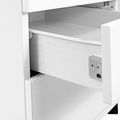 OPTIMA Rollcontainer | 3 Schubladen + 1 Kleinteilefach, 600 mm tief, Weiß