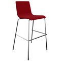 MOON bar stool | Stackable, 4-foot frame, padded seat, VELITO / SYNERGY wool covers - 1 Thumbnail Image