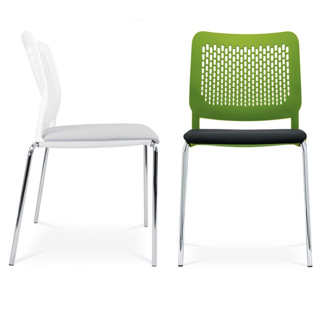 WAIT Besucherstuhl | Stapelbar, 4-Fuß-Gestell, Bezugsstoffe BERTA / LUCIA / VELITO / SYNERGY