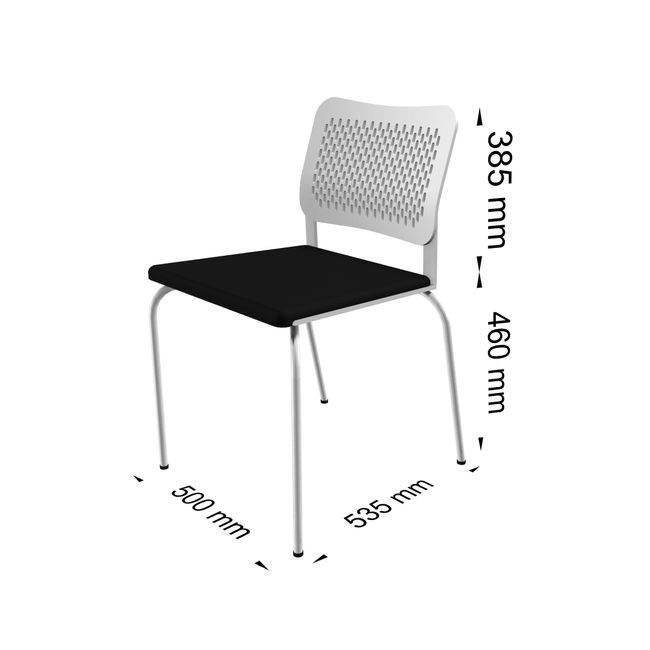 WAIT Besucherstuhl | Stapelbar, 4-Fuß-Gestell, Bezugsstoffe BERTA / LUCIA / VELITO / SYNERGY