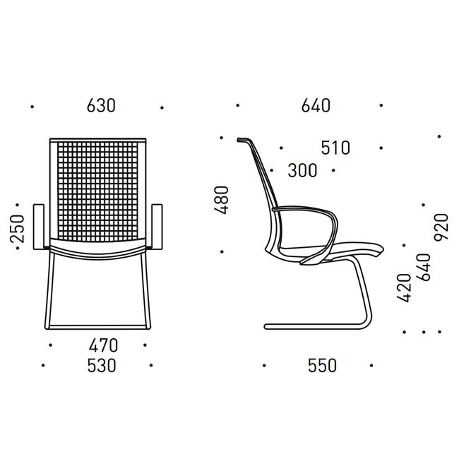 EVA Freischwinger | Armlehnen wählbar, Bezugsstoffe VELITO / LUCIA