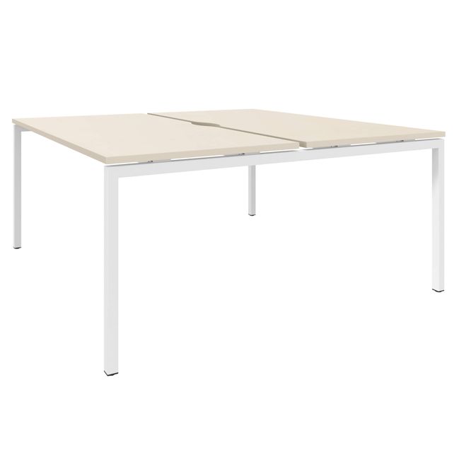 NOVA U Team-Schreibtisch | 1600 x 1640 mm, Ahorn