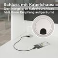 NOVUM Empfangstheke | Ecktheke, Multicolor-LED-Beleuchtung, Anthrazit