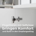 NOVUM Empfangstheke | Ecktheke, Multicolor-LED-Beleuchtung, Anthrazit