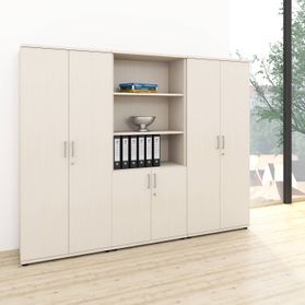 UNI Schrankwand | 5 OH, 2400 x 1897 mm, Ahorn