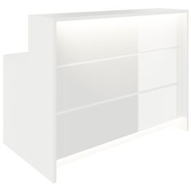 NOVUM Empfangstheke | 800 - 1600 mm, Multicolor-LED-Beleuchtung, Weiß