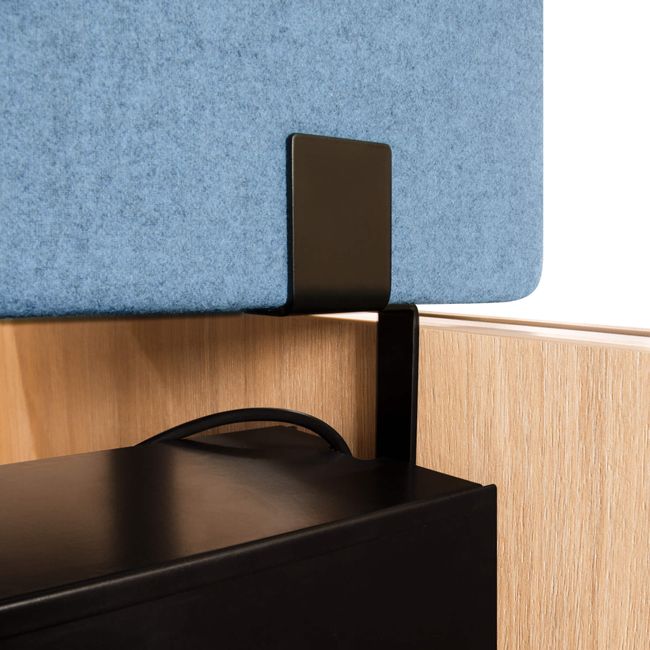 MOTION Akustik-Tischtrennwand | 600 mm hoch, Wollbezüge VELITO / SYNERGY