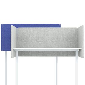 DESK Akustik-Tischtrennwand | 760 mm hoch, Wollbezüge VELITO / SYNERGY