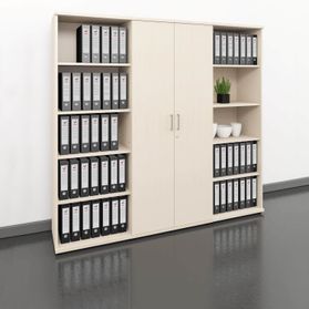 UNI Schrankwand | 5 OH, 2000 x 1897 mm, Ahorn