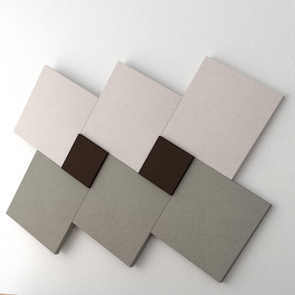 MODUS Panneau mural acoustique | Revêtement mural, système complet, couverture de laine Velito - beige / braun - 2 Main Image