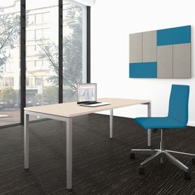 NOVA UH Schreibtisch | Manuell höhenverstellbar, 1600 x 800 mm, Ahorn
