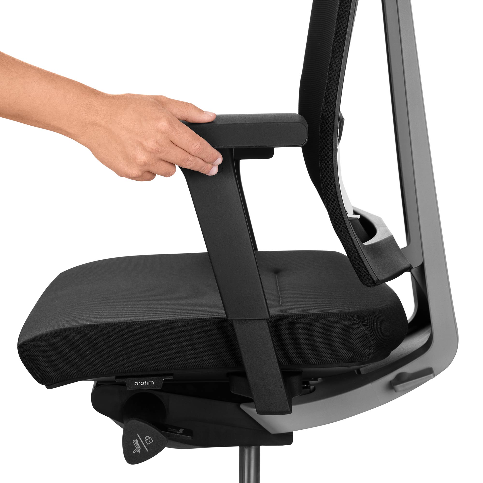 profim - XENON 101 SFL Net office swivel chair | Lumbar support, mesh back, black - 11 Main Image