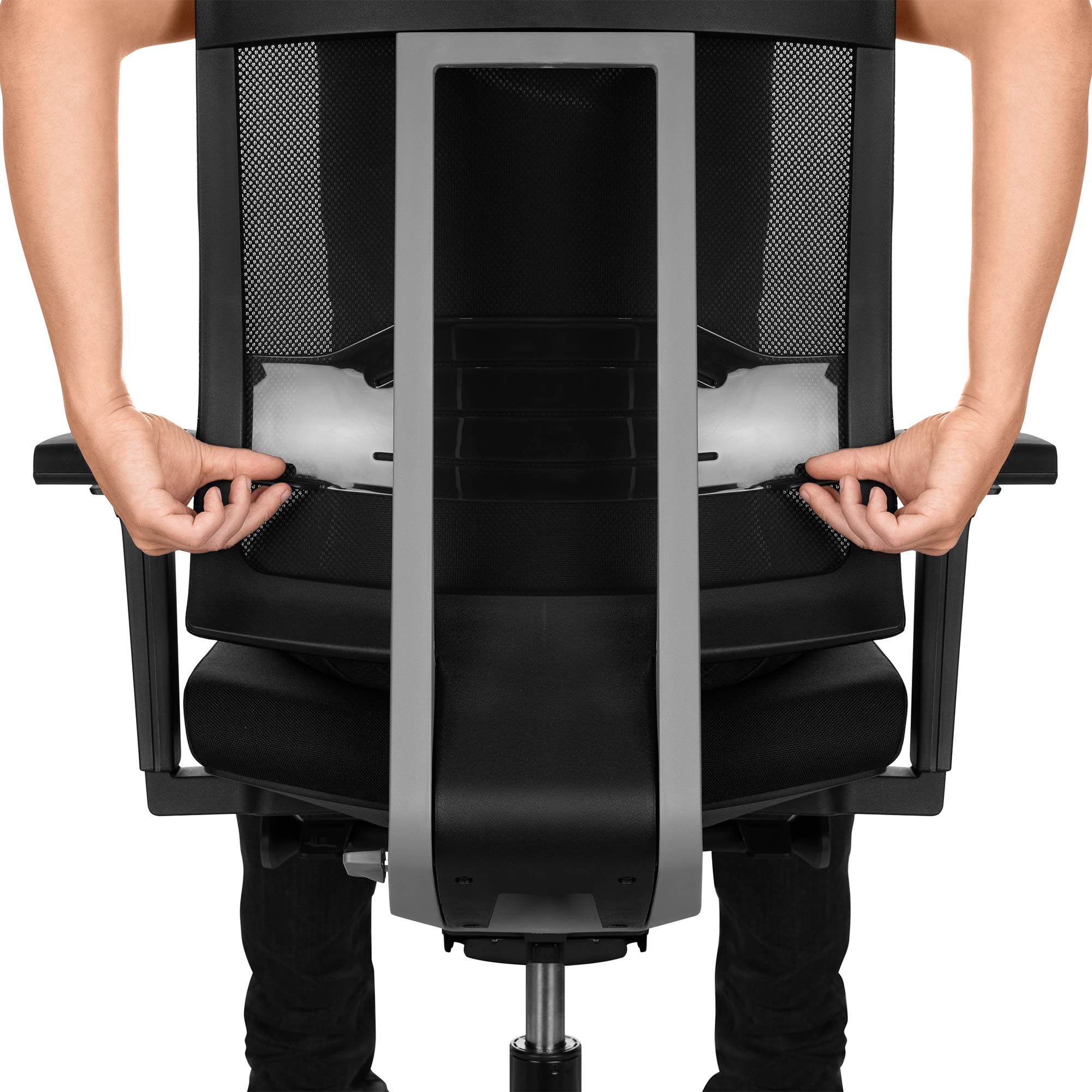 profim - XENON 101 SFL Net office swivel chair | Lumbar support, mesh back, black - 12 Main Image