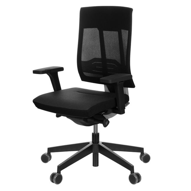 profim - XENON 101 SFL Chaise de bureau pivotante Net | Soutien lombaire, dossier en résille, noir  - 4 Main Image