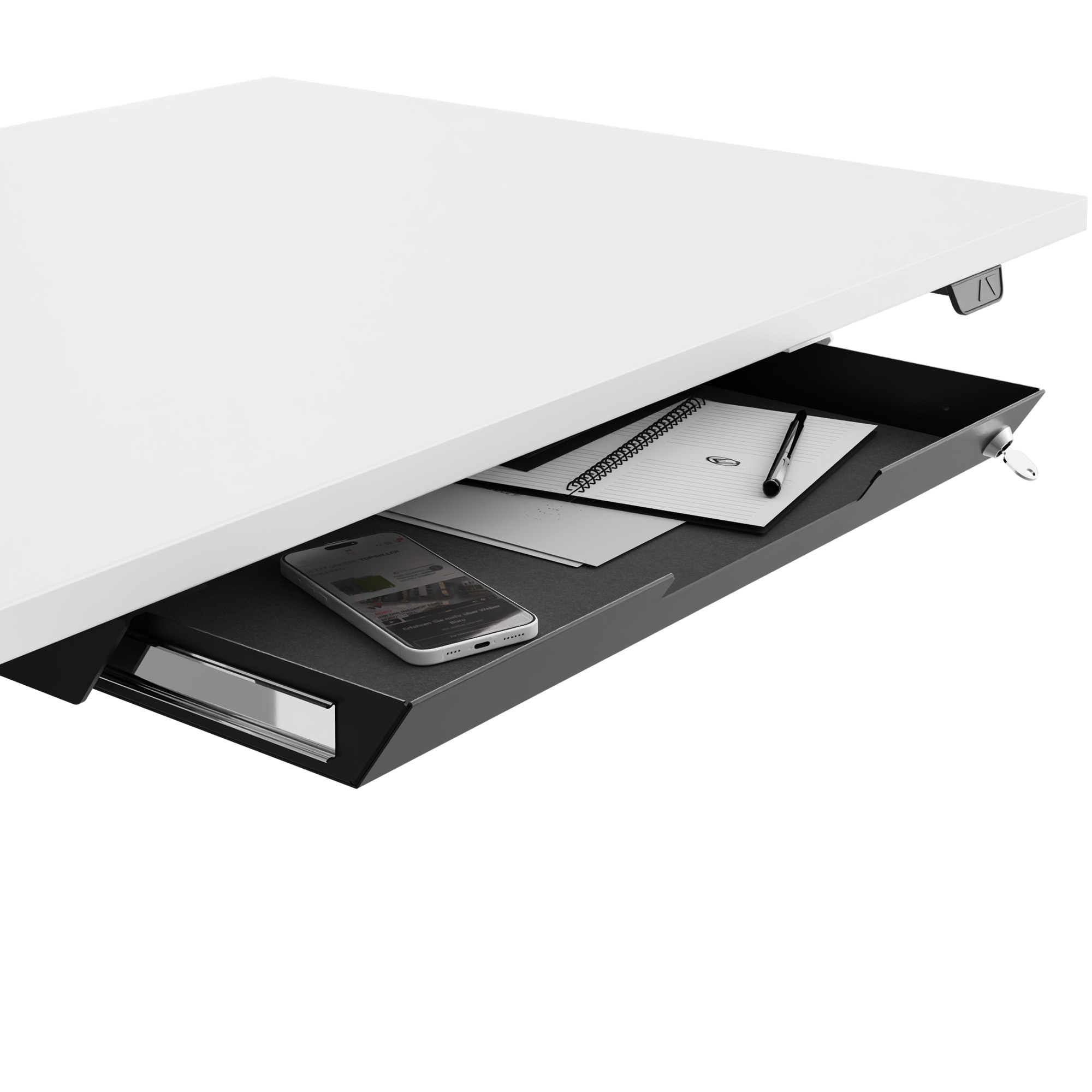 UNI Substructure drawer | Lockable, metal, 584 x 290 mm - 1 Main Image