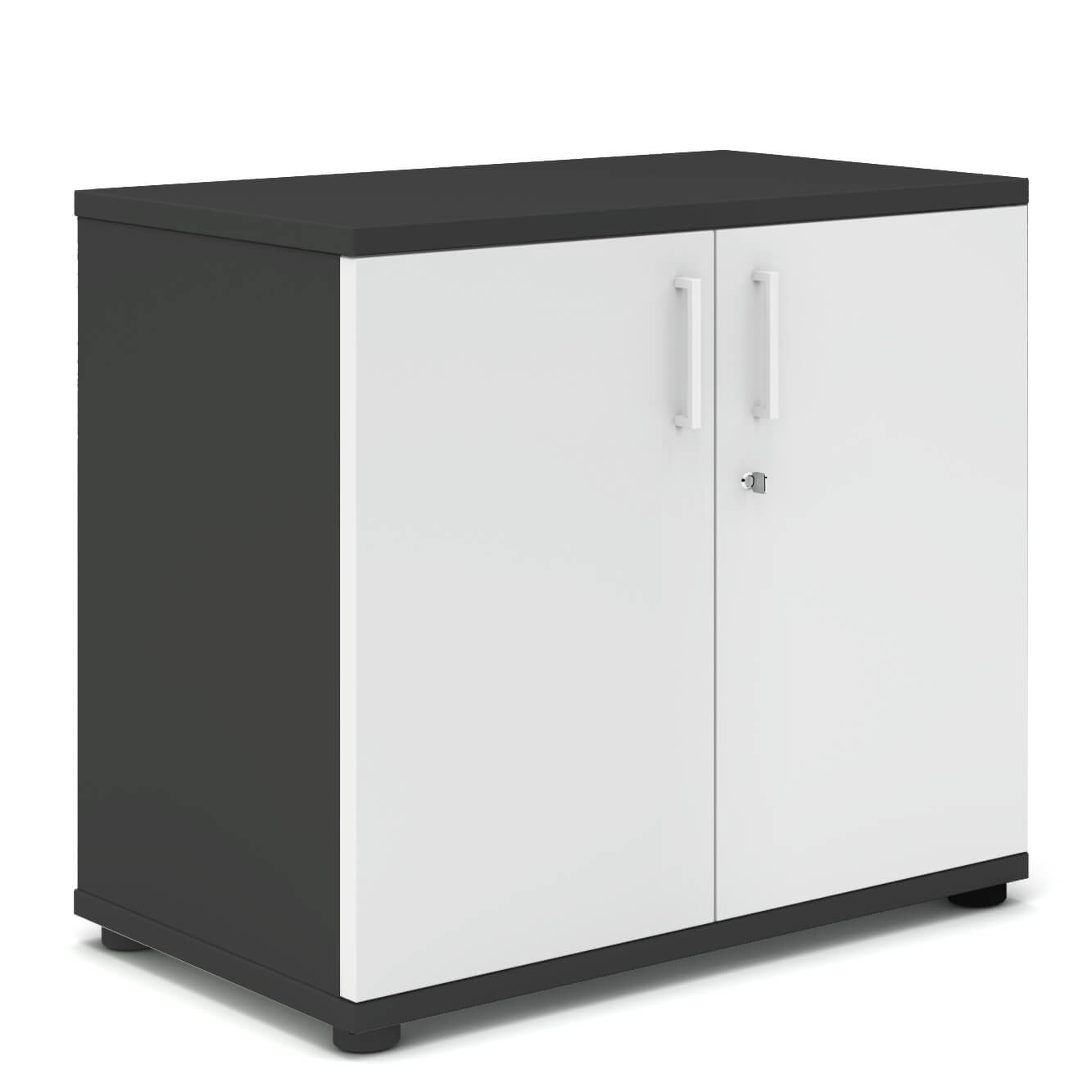 UNI Armoire de porte d'aile | 2 oh, 800 x 777 mm, anthracite / blanc - 2 Main Image