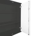 UNI Armoire de porte d'aile | 3 oh, 800 x 1143 mm, anthracite / blanc - 13 Thumbnail Image