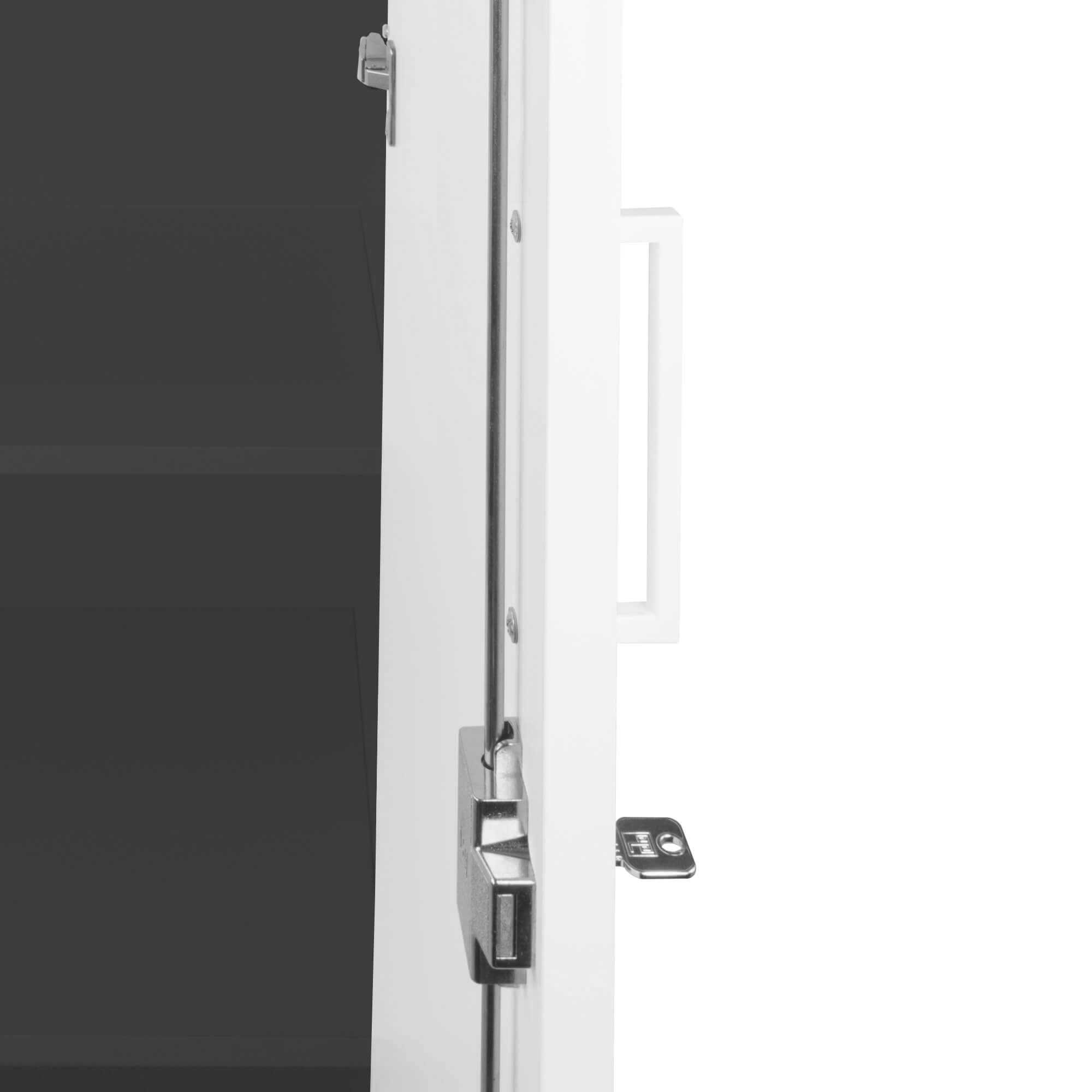 UNI Armoire de porte d'aile | 5 oh, 800 x 1897 mm, anthracite / blanc - 5 Main Image