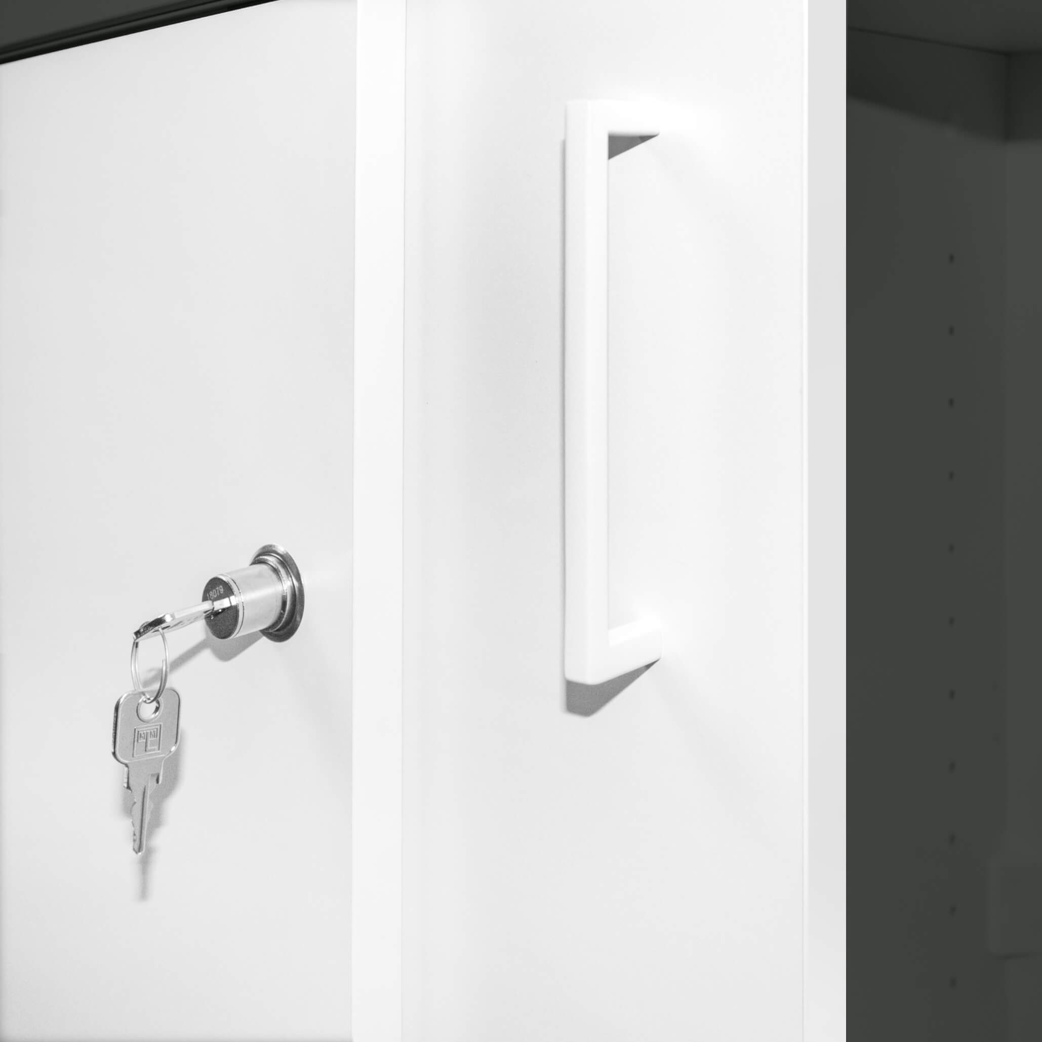 UNI Armoire de porte coulissante | 2 oh, 1000 x 777 mm, anthracite / blanc - 6 Main Image