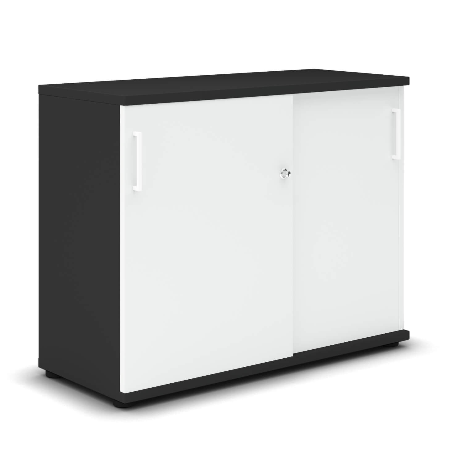 UNI Armoire de porte coulissante | 2 oh, 1000 x 777 mm, anthracite / blanc - 2 Main Image