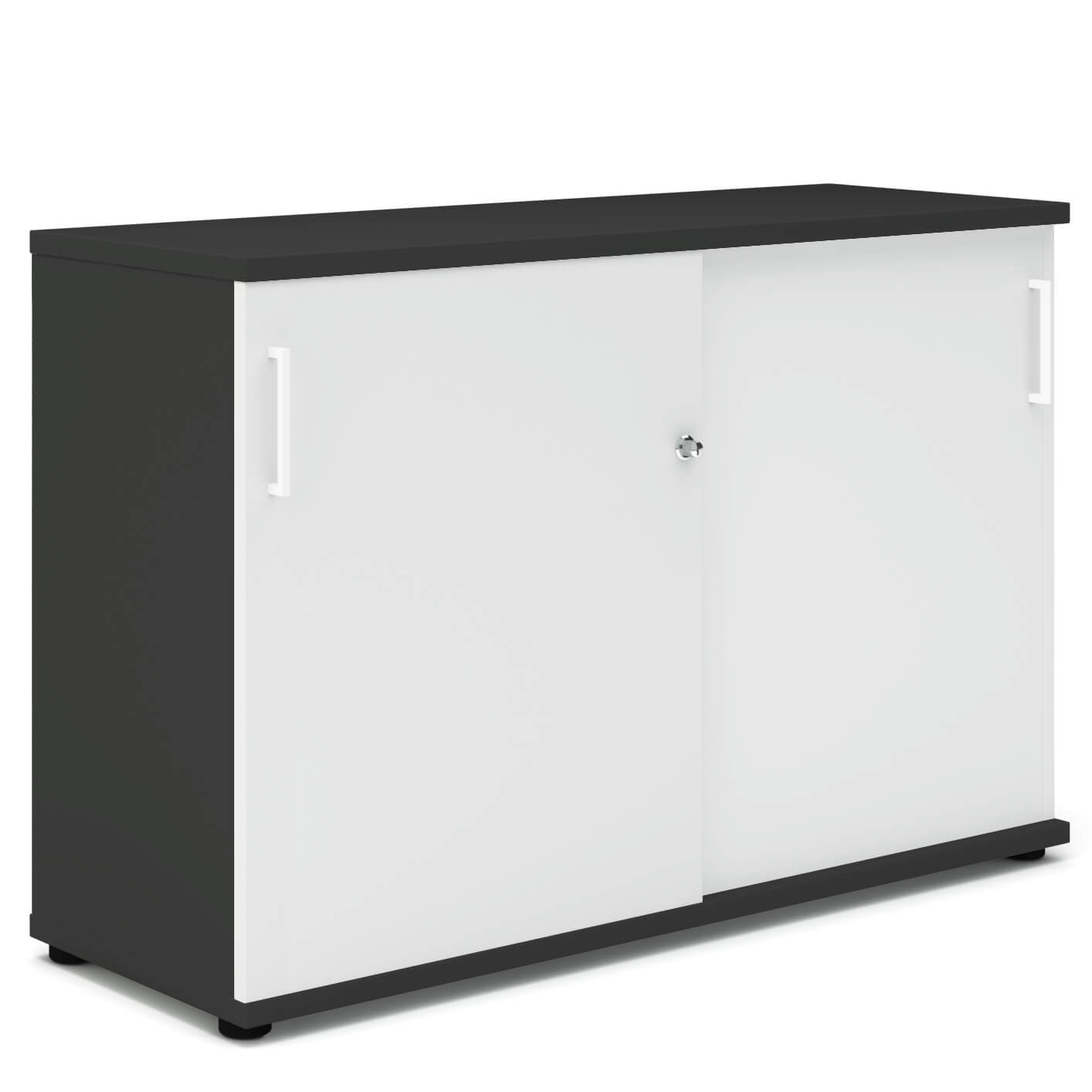 UNI Armoire de porte coulissante | 2 oh, 1200 x 777 mm, anthracite / blanc - 2 Main Image