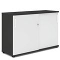 UNI Armoire de porte coulissante | 2 oh, 1200 x 777 mm, anthracite / blanc - 2 Thumbnail Image