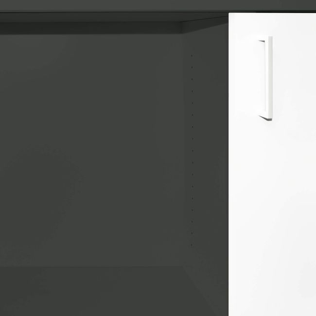 UNI Schiebetürenschrank | 3 OH, 1000 x 1143 mm, Anthrazit / Weiß UNI Schiebetürenschrank | 3 OH, 1000 x 1143 mm, Anthrazit / Weiß