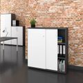 UNI Armoire de porte coulissante | 3 oh, 1000 x 1143 mm, anthracite / blanc - 1 Thumbnail Image
