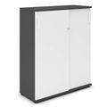 UNI Armoire de porte coulissante | 3 oh, 1000 x 1143 mm, anthracite / blanc - 2 Thumbnail Image