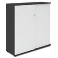 UNI Armoire de porte coulissante | 3 oh, 1200 x 1143 mm, anthracite / blanc - 2 Thumbnail Image